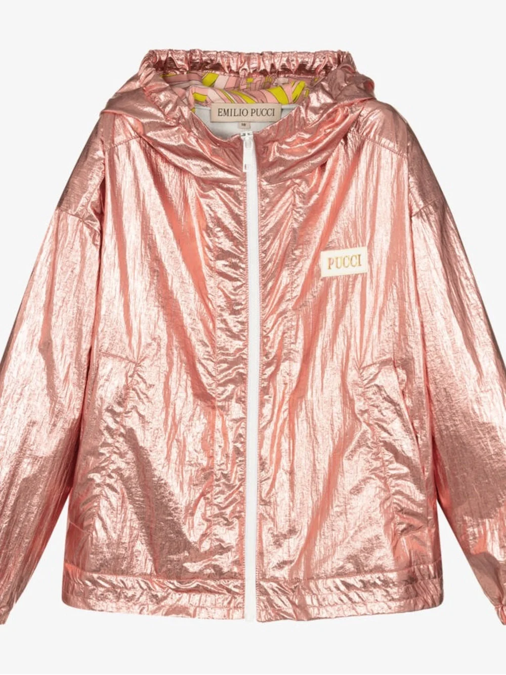 PUCCI Girls Rose Gold Jacket